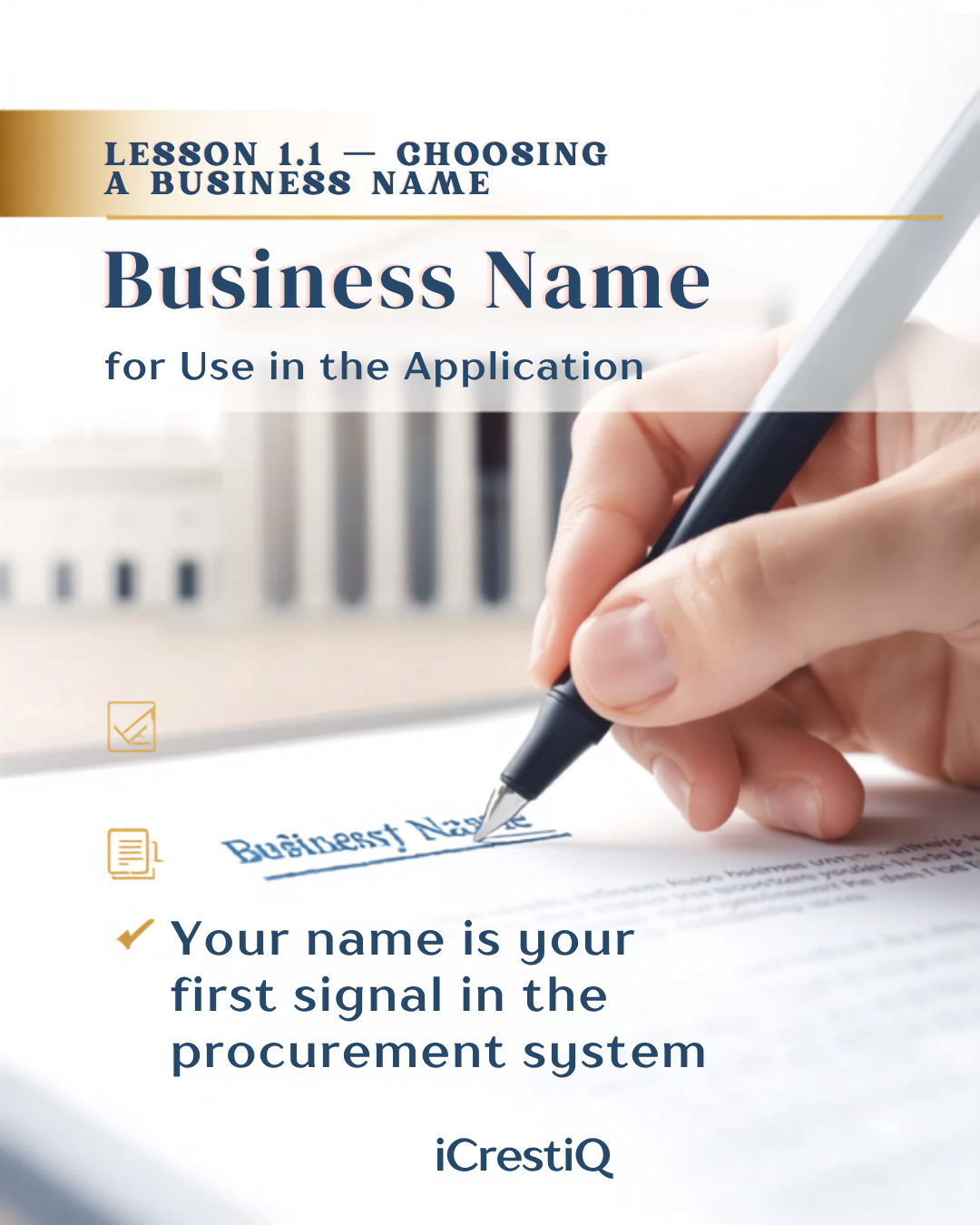 Lesson 1.1 — Choosing a Business Name