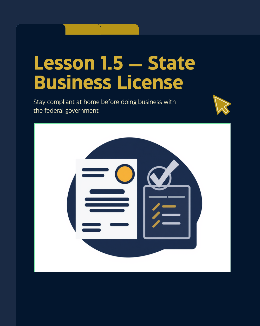 Lesson 1.5 — State Business License