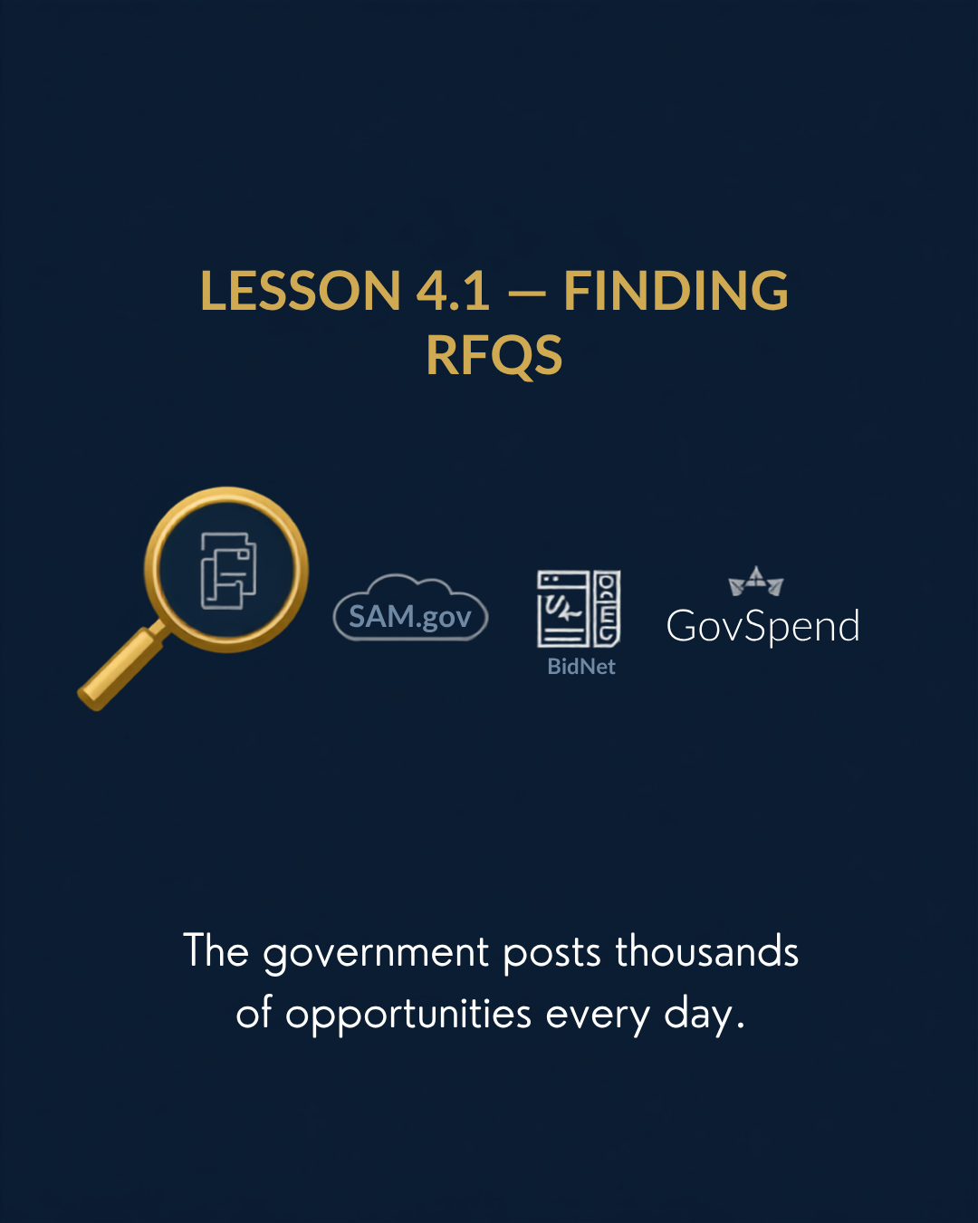 Lesson 4.1 — Finding RFQs